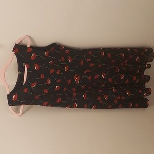 Tommy Hilfiger Navy dress with red tulips size 10